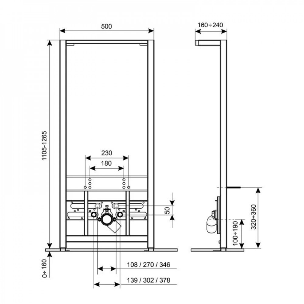 Інсталяція для біде Qtap Nest QT0155706B SD00038764