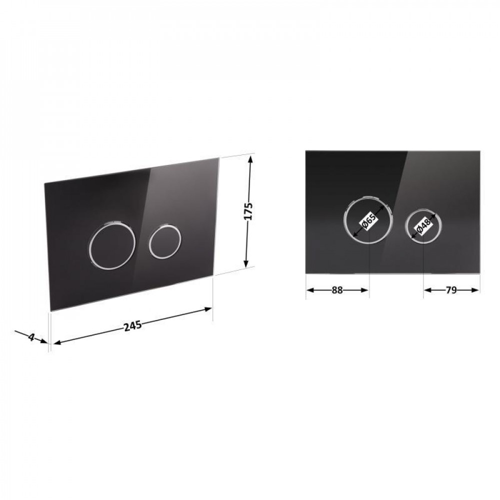 Панель змиву для унітаза Qtap Nest QT0111V1163GB SD00038765