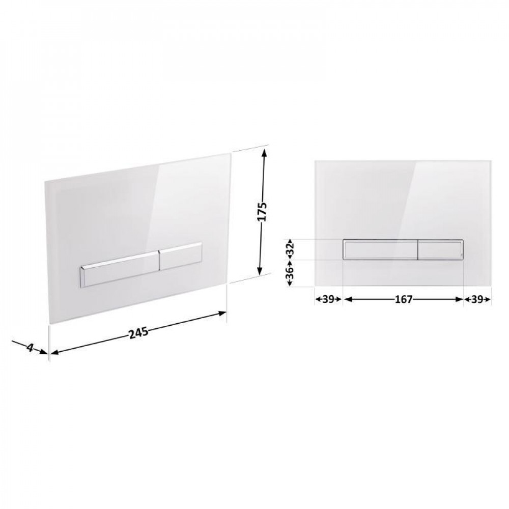 Панель змиву для унітаза Qtap Nest QT0111V1105GW SD00038767