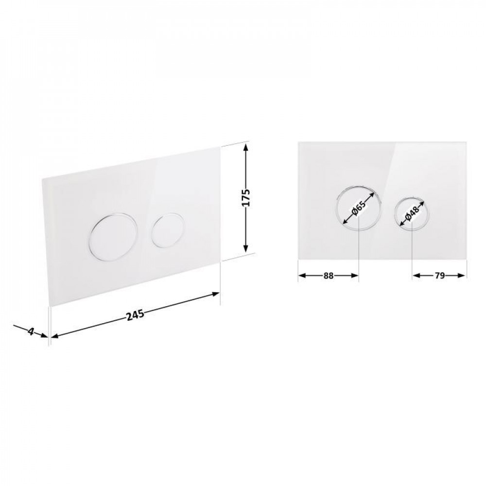 Панель змиву для унітаза Qtap Nest QT0111V1164GW SD00038771