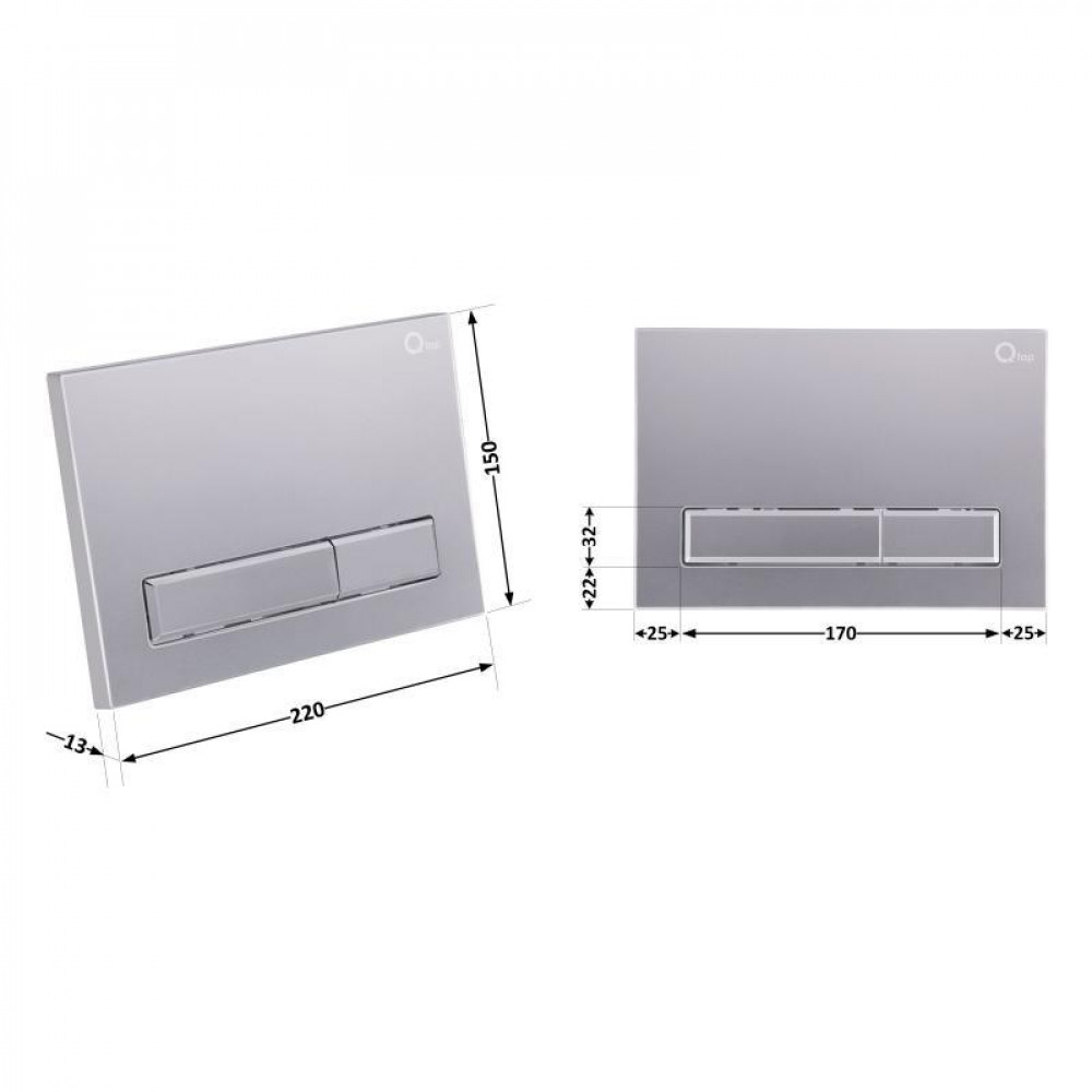 Панель змиву для унітаза Qtap Nest QT0111M08382SAT SD00038774