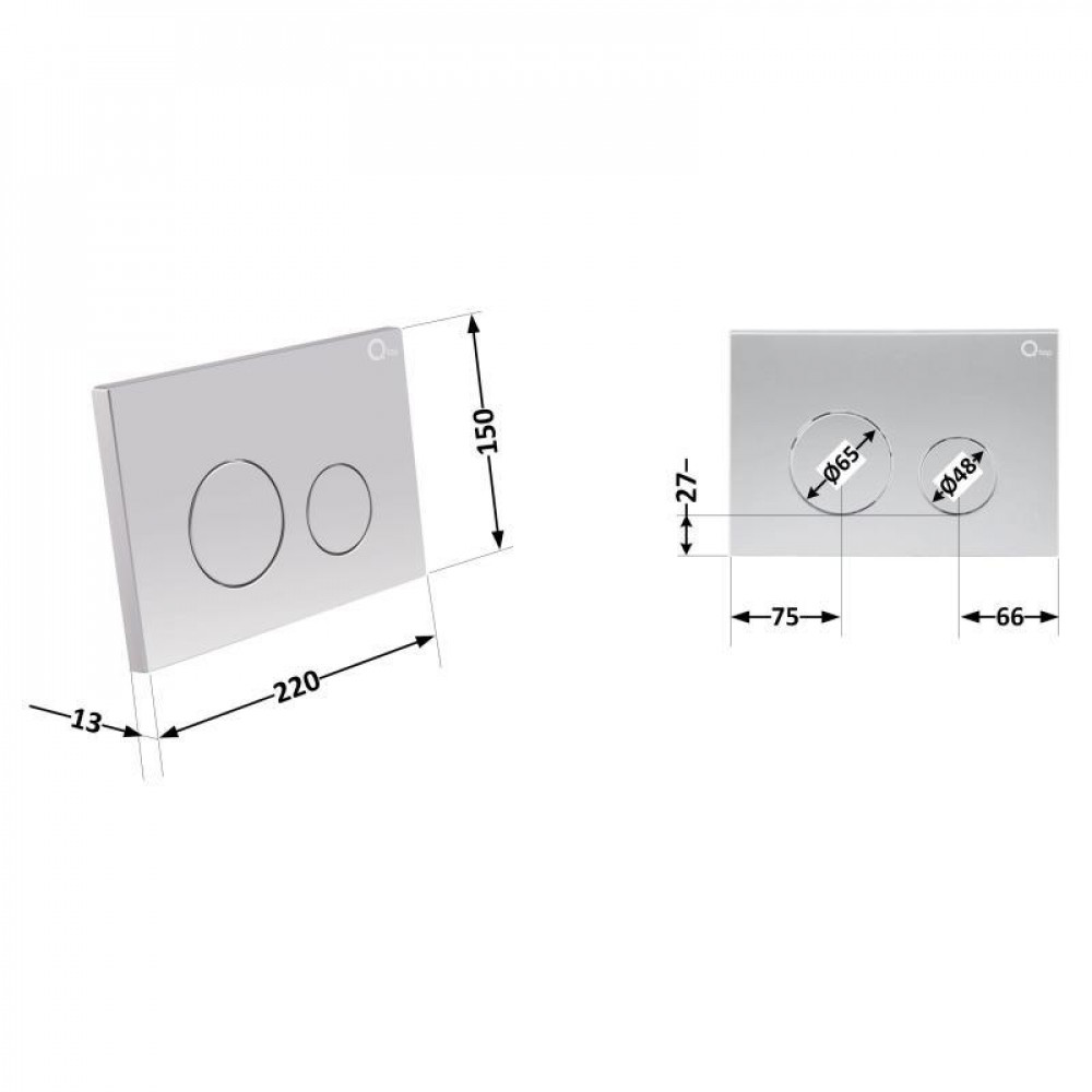 Панель змиву для унітаза Qtap Nest QT0111M11111SAT SD00038778