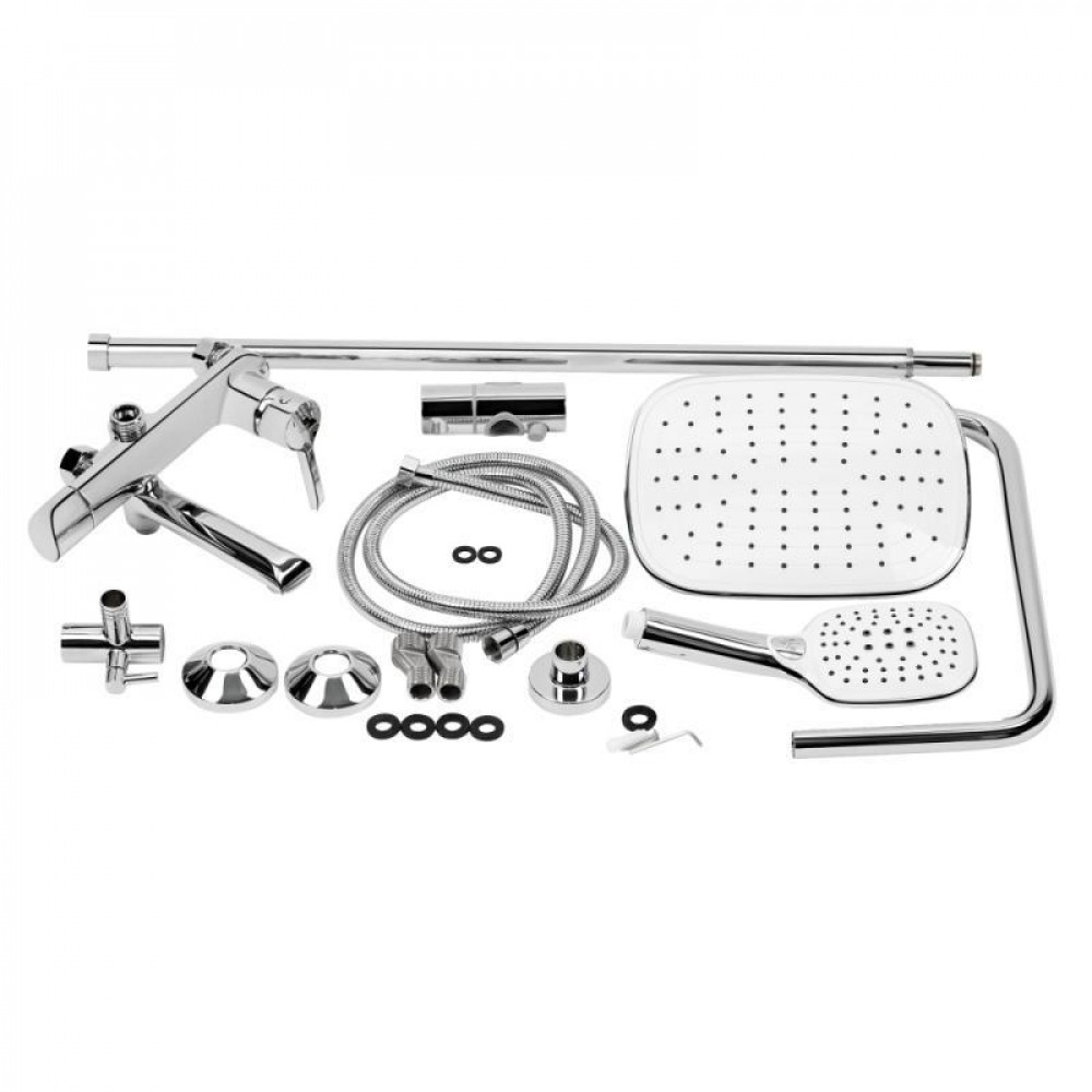 Душова система універсальна Qtap Grand на три споживача (з виливом) QTGRACRM1004 Chrome SD00039604