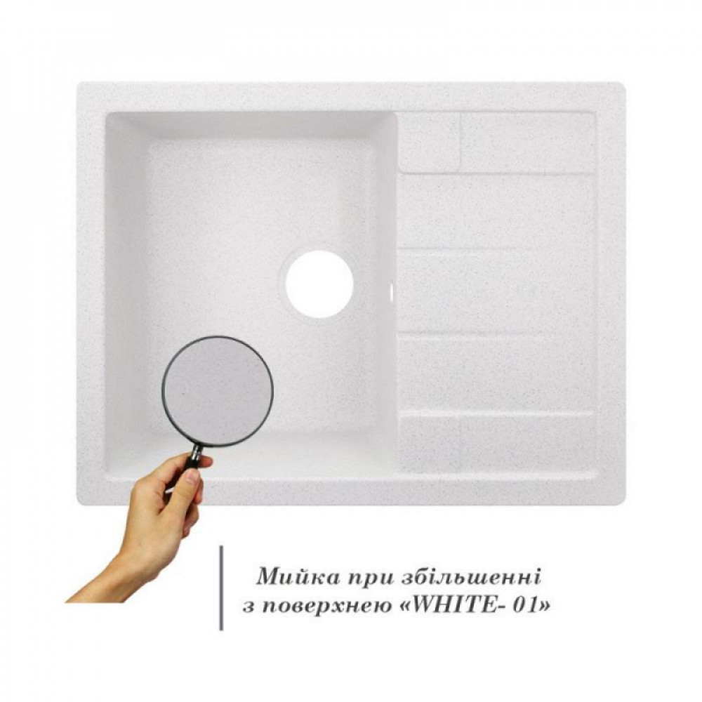 Кухонна мийка Lidz 650x500/200 WHI-01 (LIDZWHI01650500200) SD00039784
