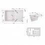 Кухонна мийка Lidz 790x495/230 WHI-01 (LIDZWHI01790495230) SD00039806