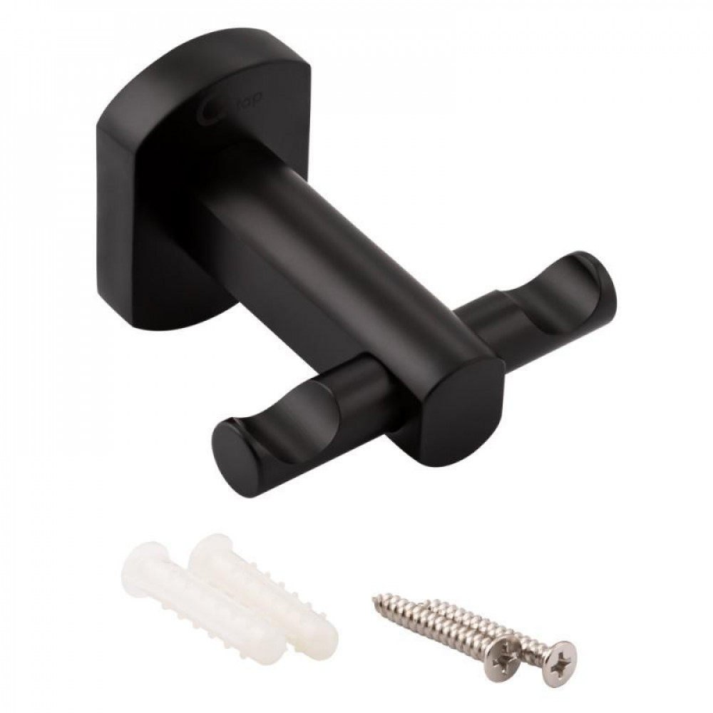 Гачок Qtap Liberty подвійний QTLIBBLM1154 Black SD00040017