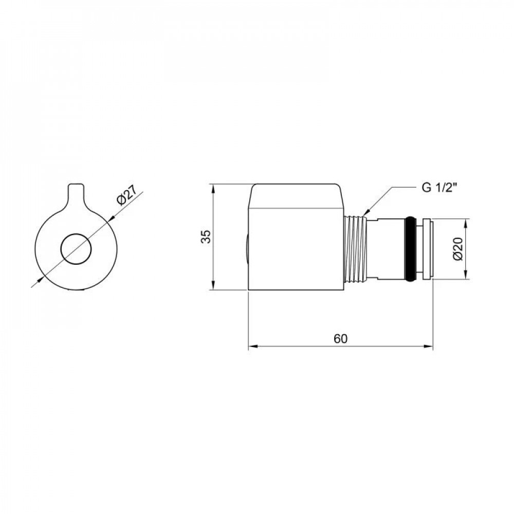 Дивертор для змішувача Lidz Repair 140 LDREP140CRM34772 Chrome SD00040876