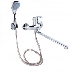 Змішувач для ванни Lidz Mars 005 з поворотним виливом (з душовим гарнітуром) (k40) LDMAR005CRM34853 Chrome