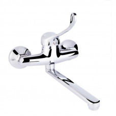 Змішувач для кухні локтьовий Lidz Watt 009 настінний (k35) LDWAT009CRM34862 Chrome