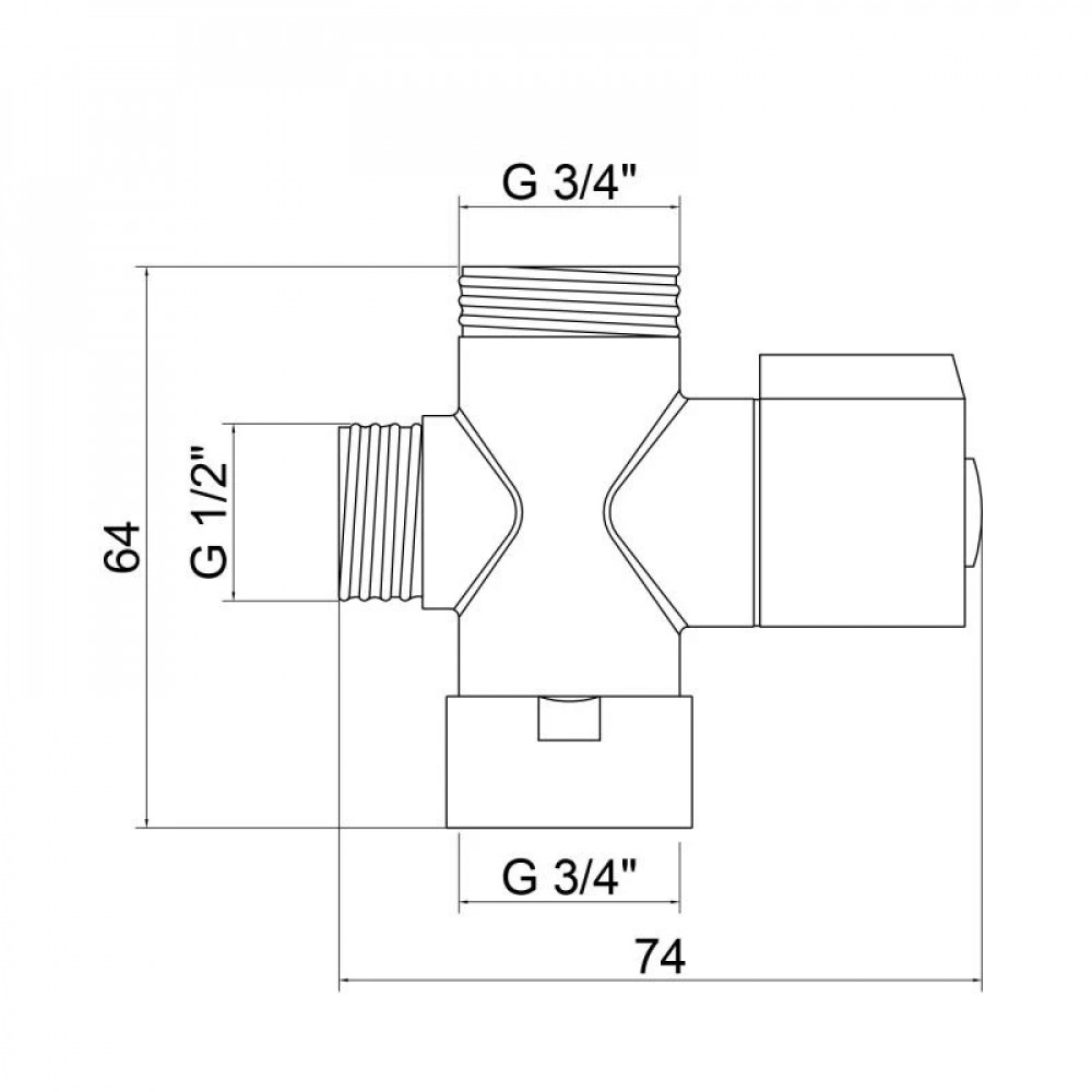 Дивертор для змішувача Lidz Repair 02 LDREP02CRM34865 Chrome SD00040969