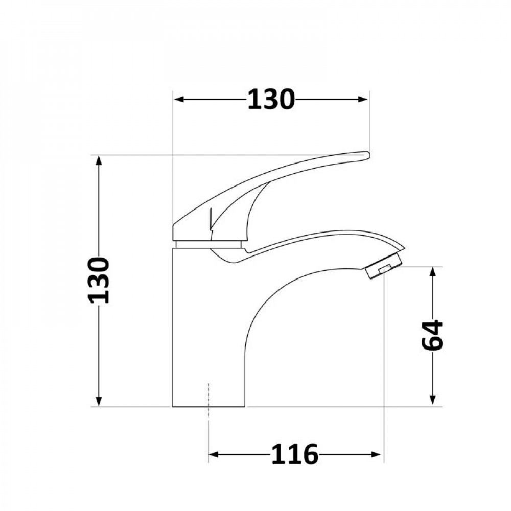 Змішувач для раковини Lidz Mars 001F (k40) LDMAR001CRM34871 Chrome SD00040975