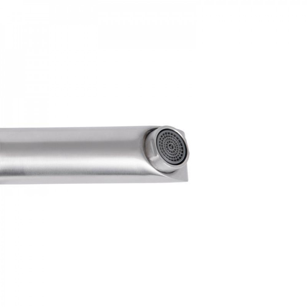 Змішувач для ванни Lidz Aria 006 з поворотним виливом (з душовим гарнітуром) (k35) LDARI006NKS34940 Nickel SD00041044