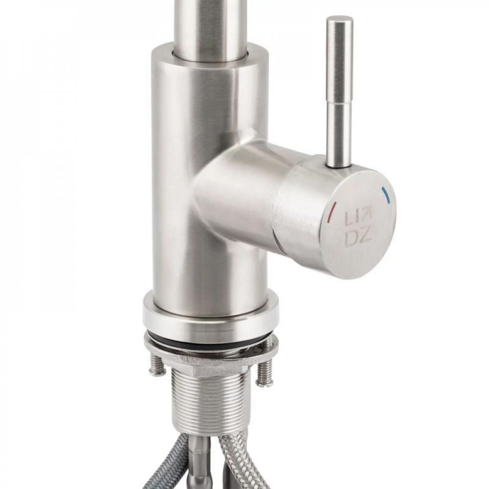 Смеситель для кухни Lidz Aria 015FL1 с выдвижным изливом (k35) LDARI015FL1NKS34944 Nickel SD00041048