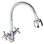 Змішувач для кухні Lidz Lamb 274F двохвентильний з гнучким виливом LDLAM274FCRM35074 Chrome SD00041178