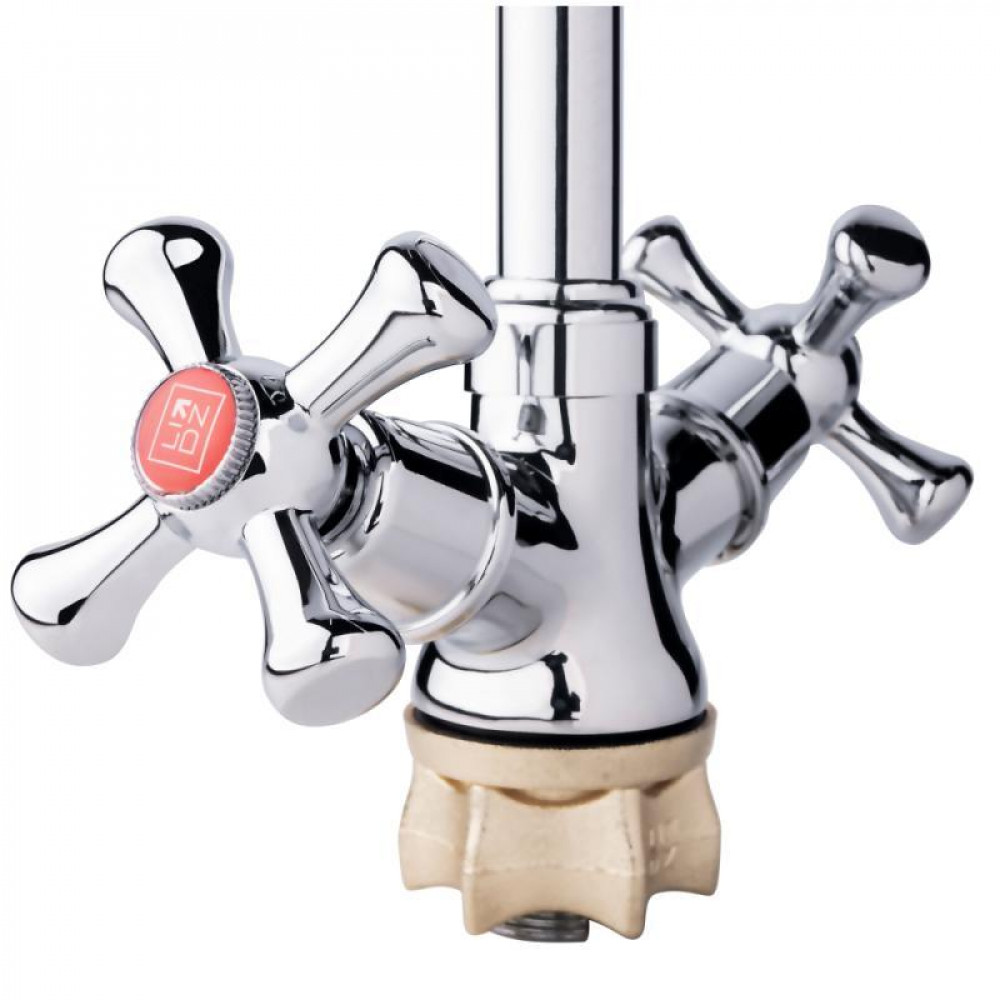 Змішувач для кухні Lidz Lamb 274F двохвентильний з гнучким виливом LDLAM274FCRM35074 Chrome SD00041178