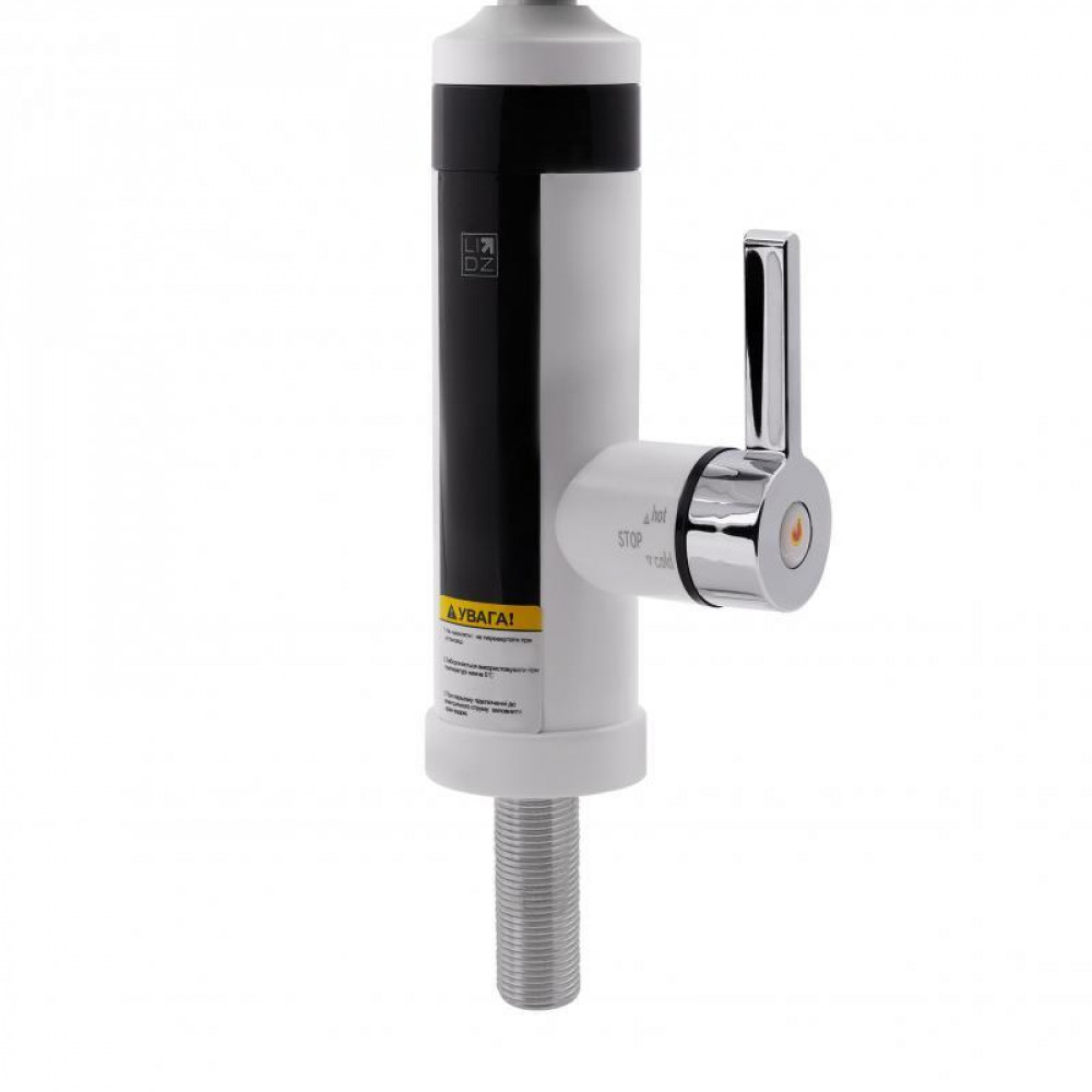 Проточний кран-водонагрівач кухонний для кухні Lidz Warm 061 LDWAR061WCR35431 White / Chrome SD00041535