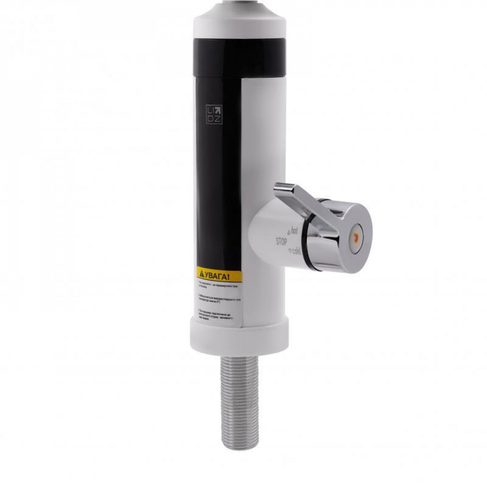 Проточний кран-водонагрівач кухонний для кухні Lidz Warm 061 LDWAR061WCR35431 White / Chrome SD00041535