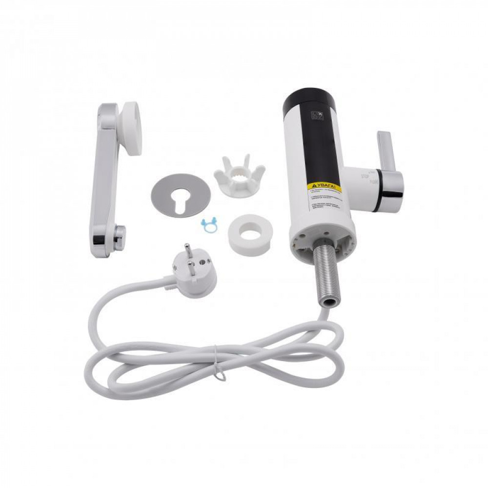 Проточний кран-водонагрівач кухонний для кухні Lidz Warm 061 LDWAR061WCR35431 White / Chrome SD00041535