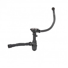 Сифон для кухонної мийки Lidz (GRA) 47 01 003 01 з круглим переливом (вихід 50/40мм)