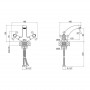 Змішувач для раковини Lidz Lamb 161F двохвентильний LDLAM161FCRM35446 Chrome SD00041550