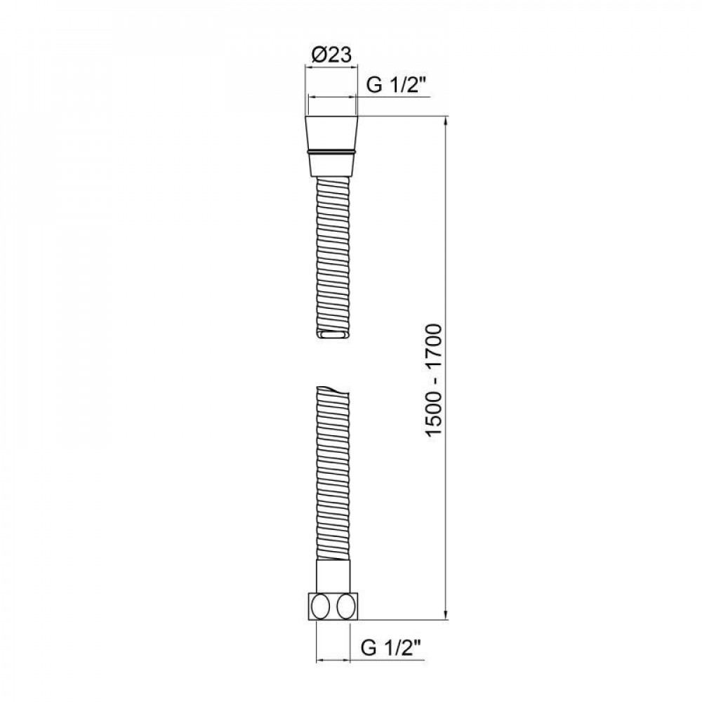 Шланг Lidz Niagara 06 1,5-1,7 м LDNIA06CRM35454 Chrome SD00041558