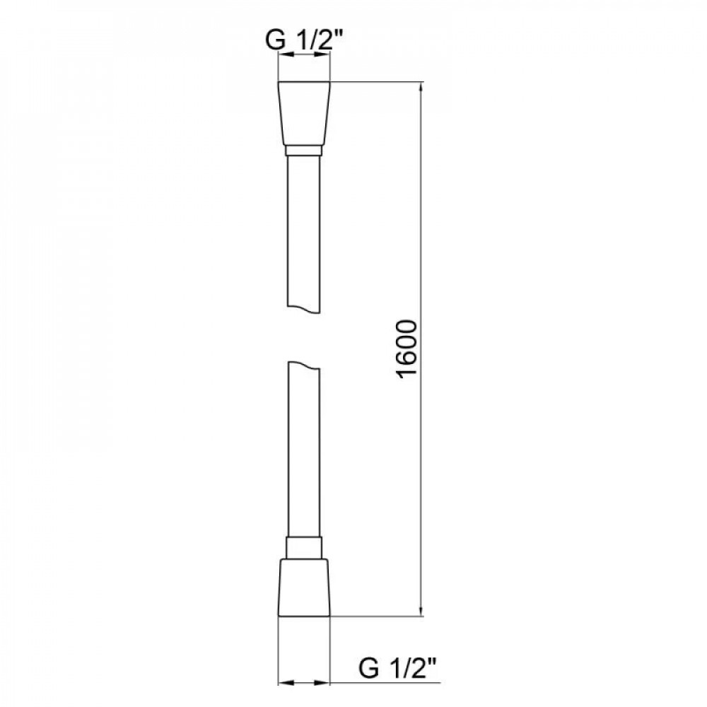 Шланг для ручного душу Qtap Hadice 1600 мм QTHADPVC160C Chrome SD00041924