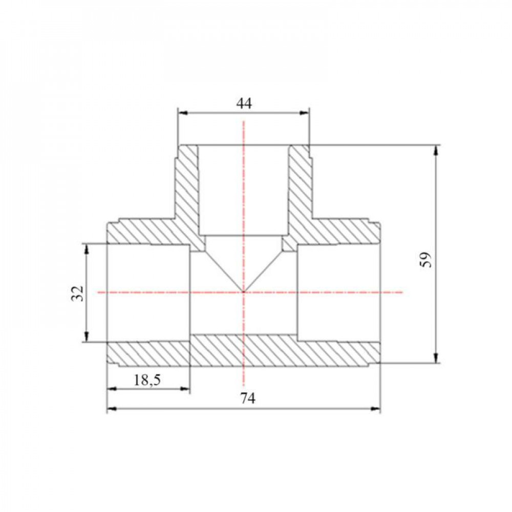 Тройник PPR Blue Ocean "Белый" 32 SD00042155