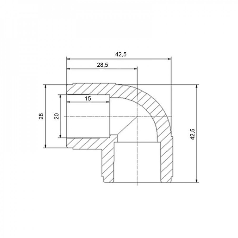 Кутик PPR Blue Ocean "Білий" 20, 90° SD00042167