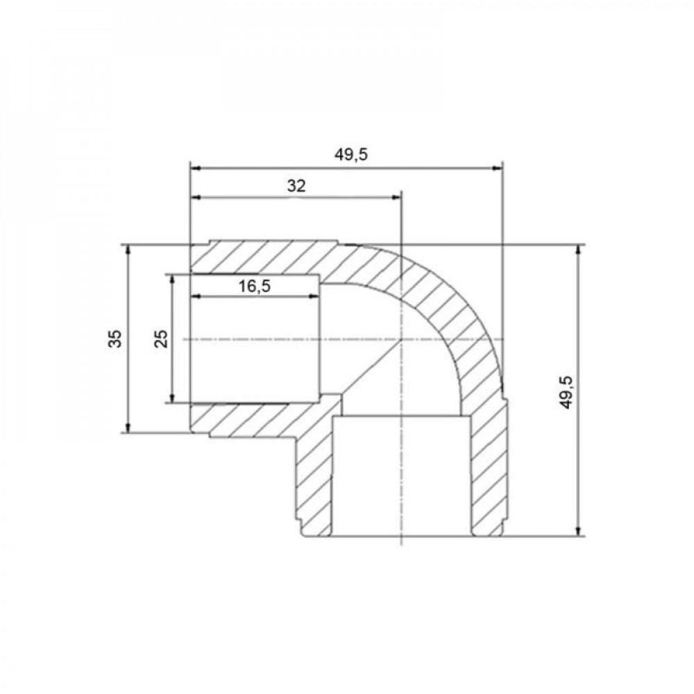 Кутик PPR Blue Ocean "Білий" 25, 90° SD00042168