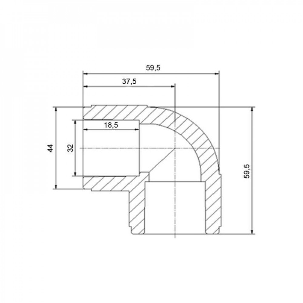 Кутик PPR Blue Ocean "Білий" 32, 90° SD00042169