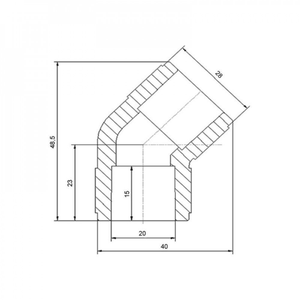 Кутик PPR Blue Ocean "Білий" 20, 45° SD00042170