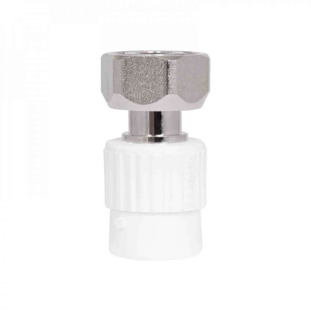 Муфта PPR с накидной гайкой Blue Ocean "Белый" 20х3/4" ВР SD00042203