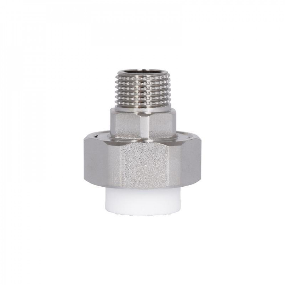 Згон "Американка" латунная со сварной головкой PPR Blue Ocean "Белый" 20х1/2" ЗР SD00042215