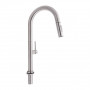 Змішувач для кухні Qtap Lenicka з висувним виливом QTLEN9138103UN Brushed Nickel PVD SD00042264