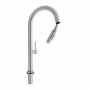 Змішувач для кухні Qtap Lenicka з висувним виливом QTLEN9138103UN Brushed Nickel PVD SD00042264