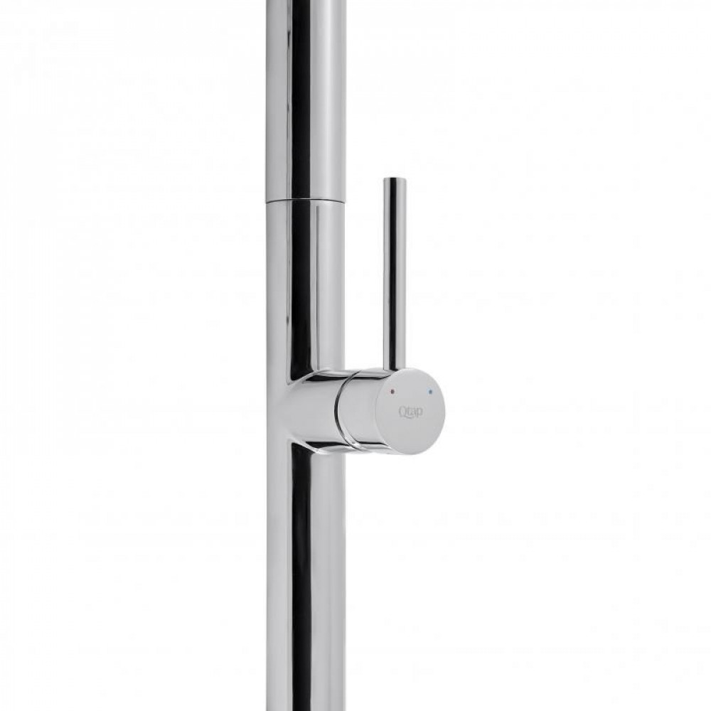 Змішувач для кухні Qtap Lenicka з висувним виливом QTLEN9138103UC Chrome SD00042266