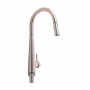 Змішувач для кухні Qtap Evicka з висувним виливом QTEVI91103UN Brushed Nickel PVD SD00042267