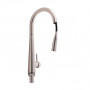 Змішувач для кухні Qtap Evicka з висувним виливом QTEVI91103UN Brushed Nickel PVD SD00042267