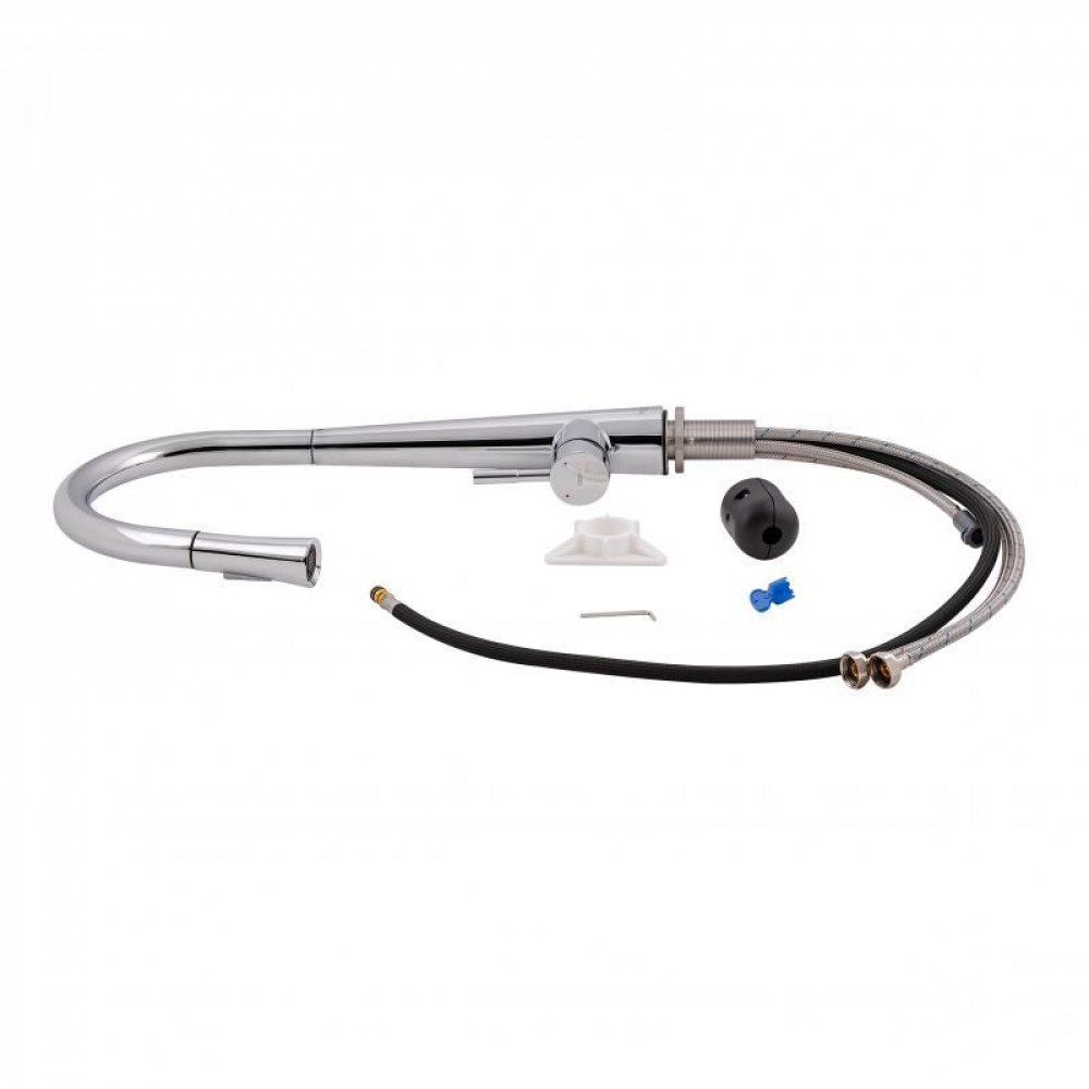 Змішувач для кухні Qtap Evicka з висувним виливом QTEVI9135103UC Chrome SD00042269