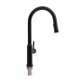 Змішувач для кухні Qtap Baruska з висувним виливом QTBAR9137103UB Black Matt SD00042271