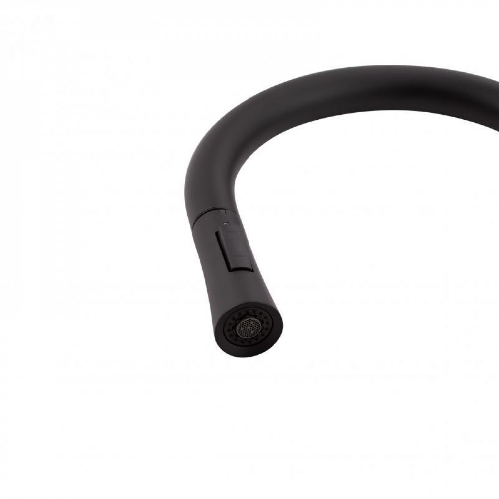 Змішувач для кухні Qtap Baruska з висувним виливом QTBAR9137103UB Black Matt SD00042271
