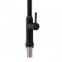 Змішувач для кухні Qtap Baruska з висувним виливом QTBAR9137103UB Black Matt SD00042271