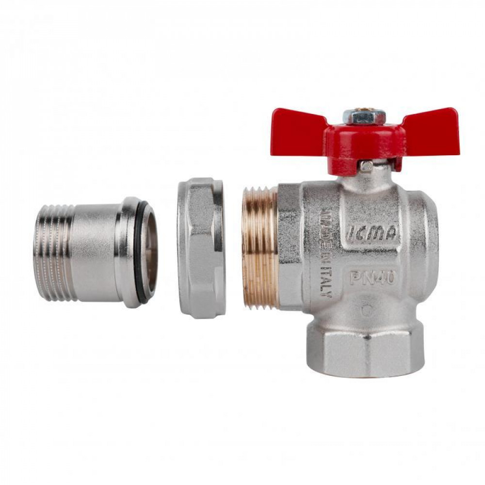 Кран кульовий Icma FAR. ROSSA 1" кутовий №361 SD00042359