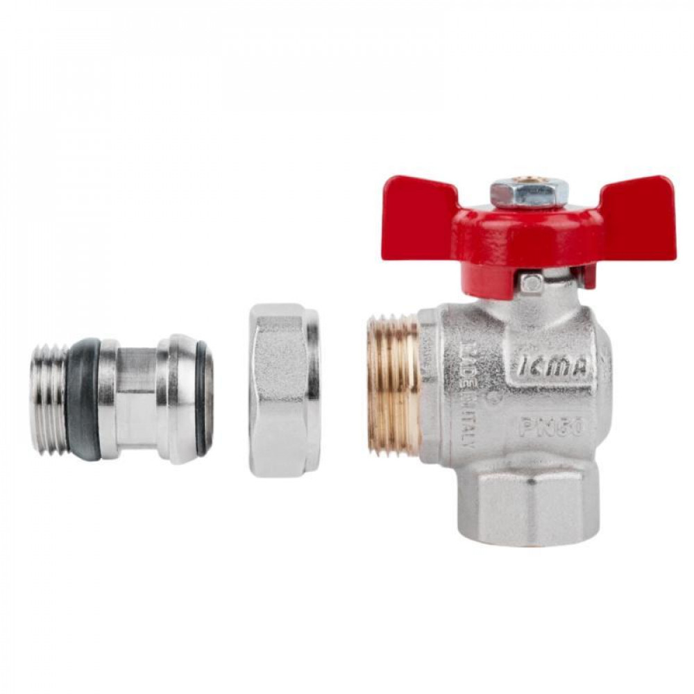 Кран кульовий Icma FAR. ROSSA 1/2" кутовий №362 SD00042360