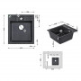 Кухонна мийка Lidz 460х515/200 BLA-03 (LIDZBLA03460515200) SD00042417