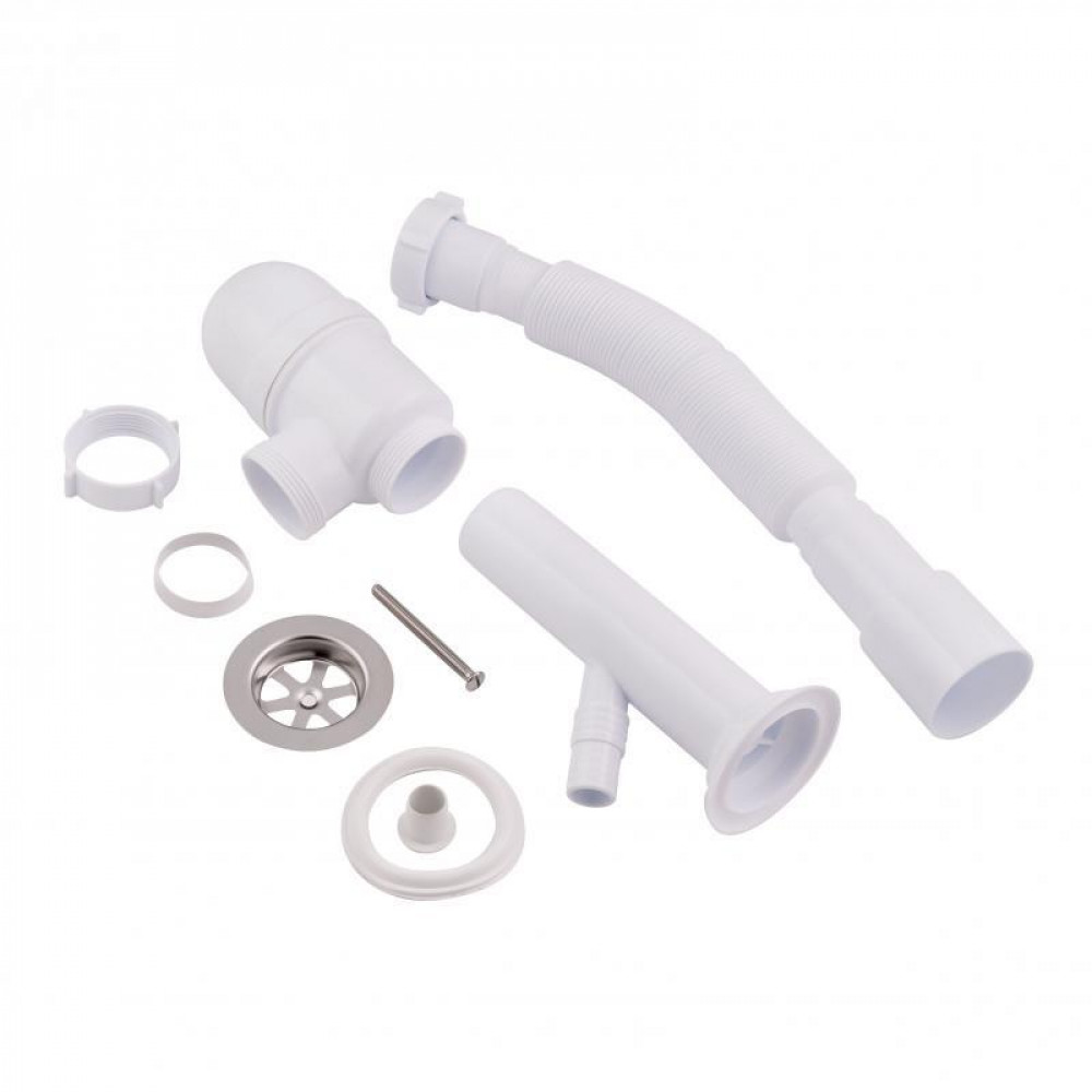 Сифон для раковини Lidz (WHI) 60 06 Y002 00 з відводом для пральної машини (вихід 50 мм) SD00042762