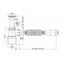 Сифон для раковини Lidz (WHI) 60 06 Y002 00 з відводом для пральної машини (вихід 50 мм) SD00042762