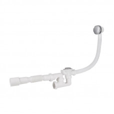 Сифон для ванни Lidz (WHI) 60 03 V002 01 з ревізією (вихід 50 мм)