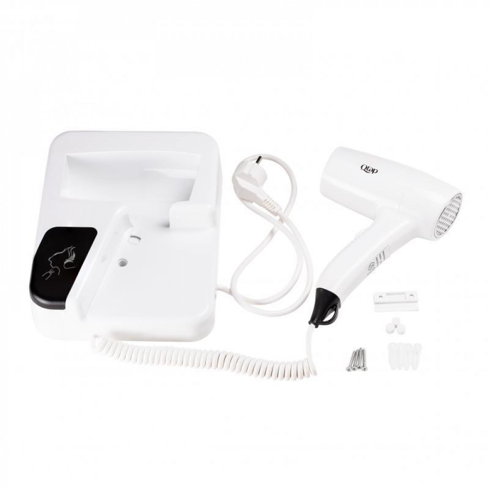 Фен із тримачем Qtap Pohodli 1200 Вт QTF1200RNP White (Pobut) SD00042872