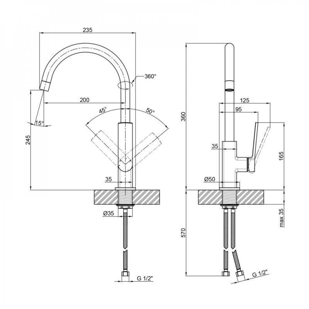 Змішувач для кухні Qtap Slavonice QTSLV9042103UC Chrome SD00042907